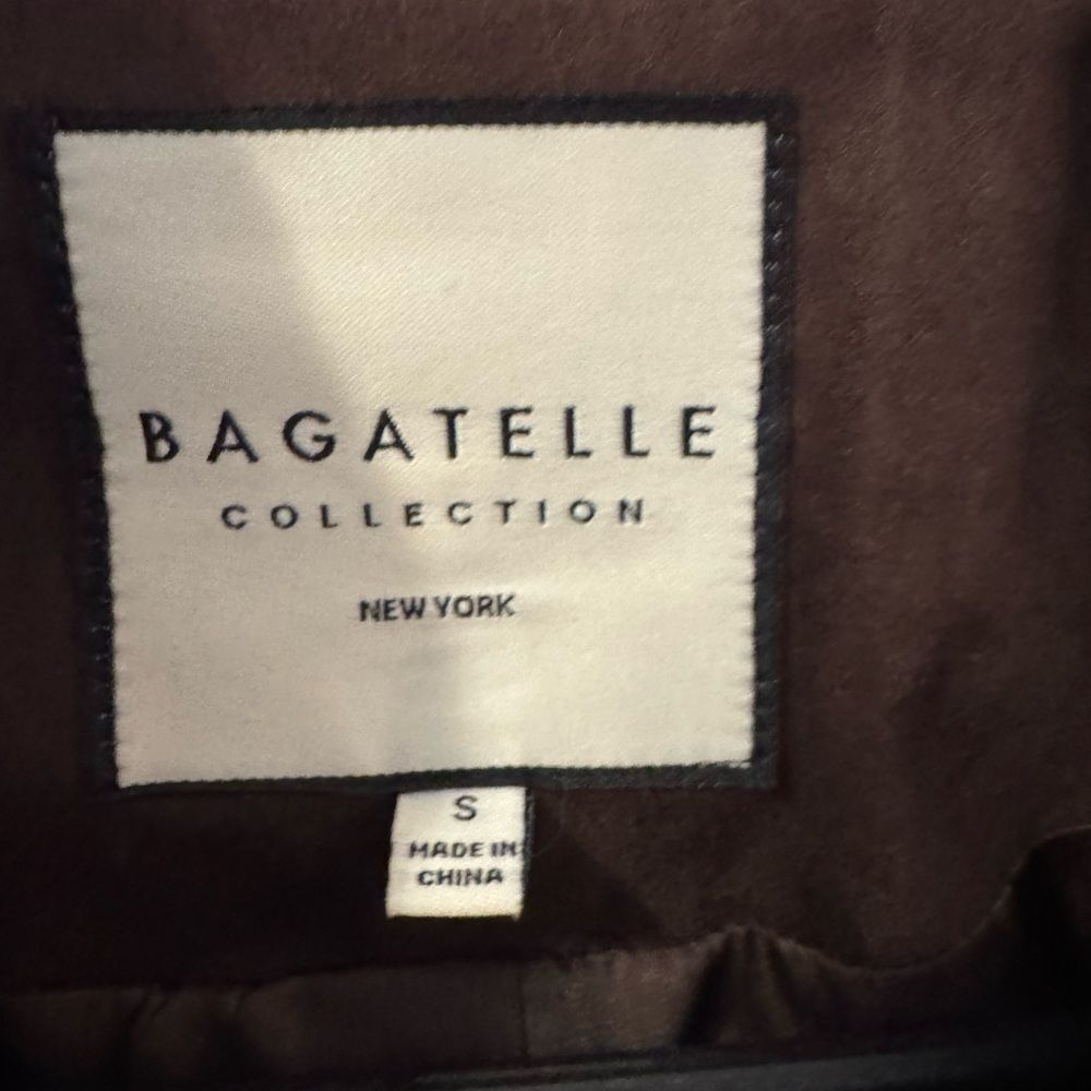 Bagatelle Collection Faux Suede Crochet Trim Jacket S NWT - Picture 3 of 8